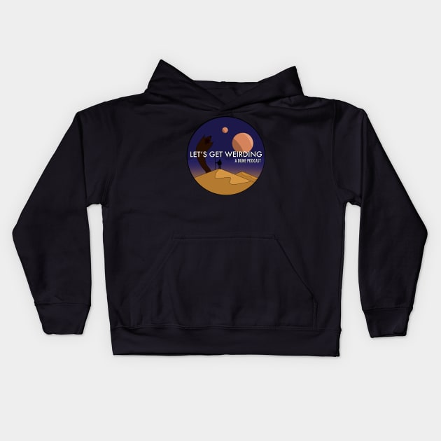Two Moons - Let’s Get Weirding Kids Hoodie by LetsGetWeirding